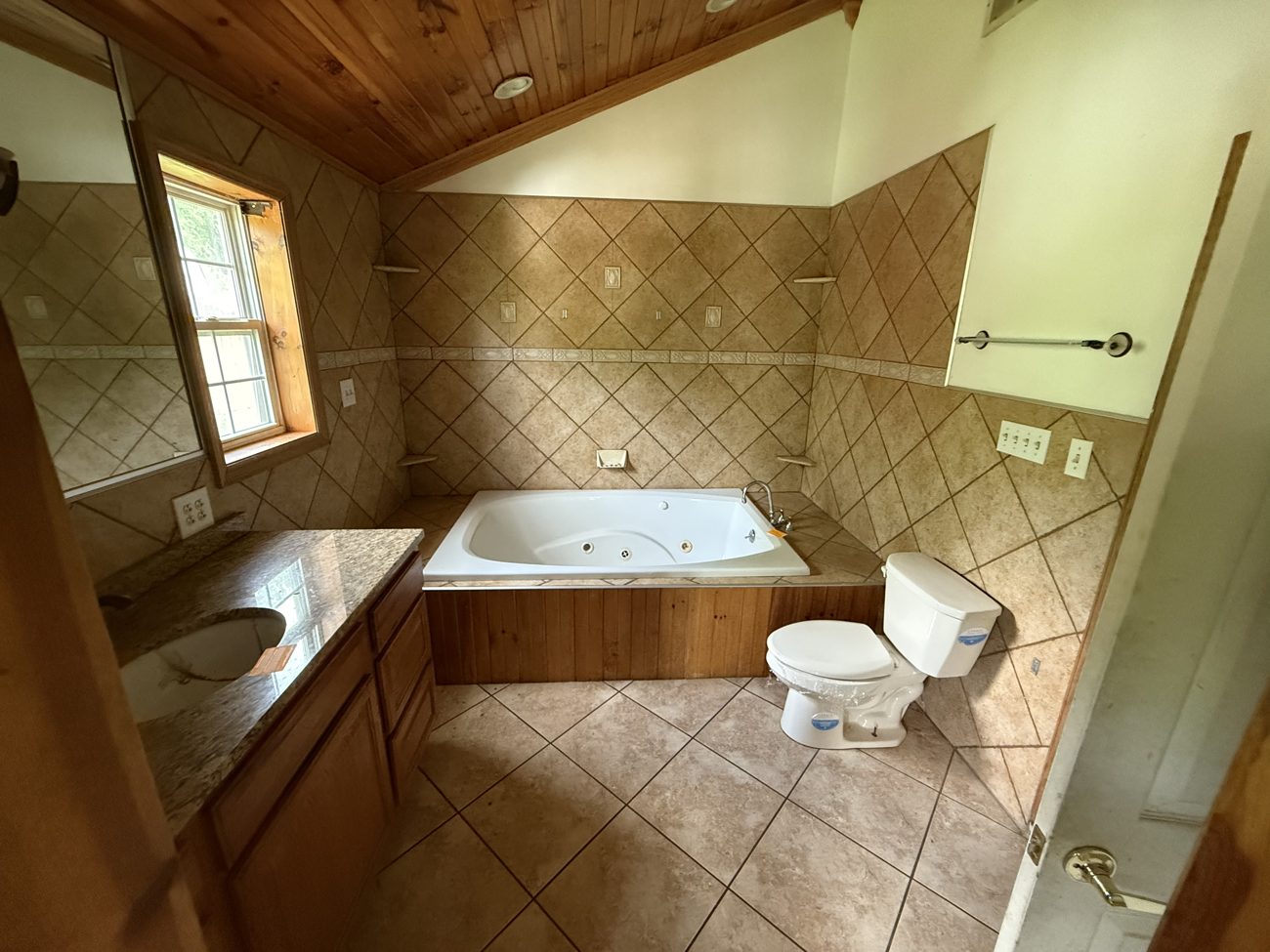 Dated bathroom before renovation
